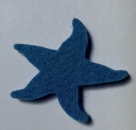 Seestern aus Filz blau